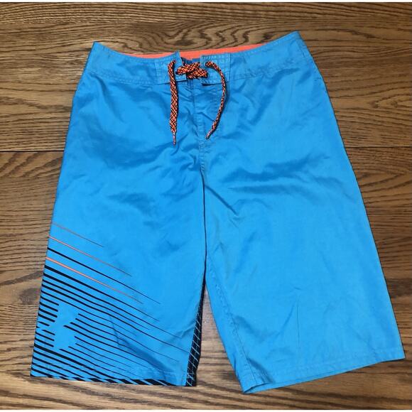 Hurley Board Shorts Mens 28 16 Phantom Blue Swim Trunks W/ Side Pocket Logo - Picture 1 of 10